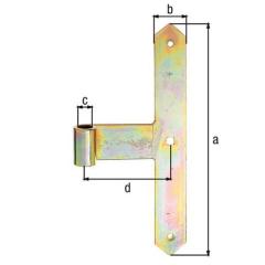 Tormittelband 300x40x105mm STA galv.verz.d.pass.5mm GAH | 5 Stück