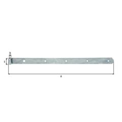 Ladenband L.500x10x30mm S.3mm STA galv.verz.d.pass.D.10mm rd GAH