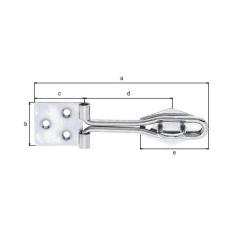 Überfalle L.120mm B.31,5mm STA galv.verz.d.pass.GAH | 10 Stück