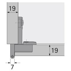 HETTICH - Grundscharnier Selekta Pro 2000 vorliegend,halb vorliegend Auflage 5,5mm vern.