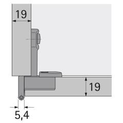 HETTICH - Grundscharnier Selekta Pro 2000 vorliegend,halb vorliegend Auflage 6,5mm vern.