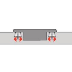 HETTICH - Weitwinkelscharnier Sensys 8657i m.integrierter Dämpfung TH 54 vorliegend