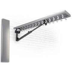 Klappgarderobe Alu.F1 naturf.22 Mantelh.L.1250mm Hakenabstand 100mm