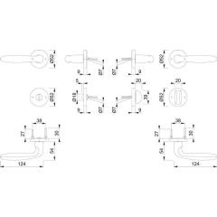 Hoppe Rosettengarnitur Verona | Aluminium (F1) WC