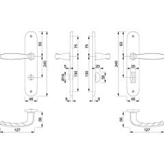 Hoppe Langschild New York | Aluminium WC