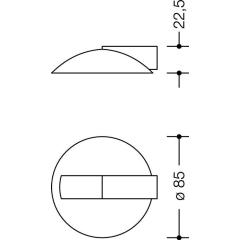 HEWI Bodentürpuffer 625 XA D.85 mm H.22,5 mm VA XA ma Dübelmontage