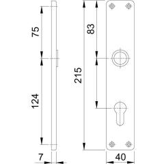 Hoppe Langschildpaar 202SP F4/bronzef.F4 PZ 72mm Hoppe