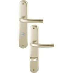 Hoppe Langschildgarnitur Tôkyô Aluminium (F2/neusilberfarbig) WC