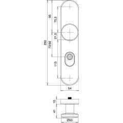 edi - Schutzgarnitur Logo 8755/0792 VA EST 92 mm 65-75 mm