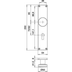 edi - Knopf-Renovierschild 344 Z VA EST 72 mm PZ