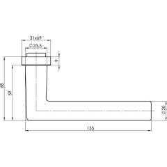 OGRO Feuerschutzdrückerlochteil 8906 ALU FS 9 mm Alu.F1 ger.4-KT.9 mm