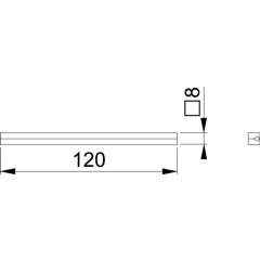Hoppe VK Profilstift 4-KT.8x120mm Fe verz.2-tlg.Hoppe