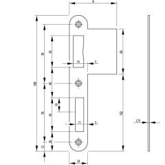 BKS Lappenschließblech B 9000 VA rund B.24xL.180 mm DIN L