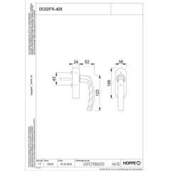Hoppe Secusignal-eFenstergriff Atlanta Aluminium (F1) Secustik Variofit