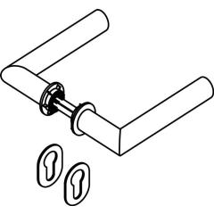 HEWI Rosetten-Drückergarnitur 162PBM01.230 90m PZ-PZ
