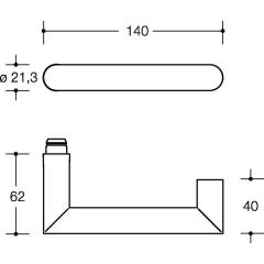 HEWI Zimmergarnitur 162PBR01.530 PA 90m PZ DIN L/R