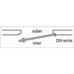 SIMONSWERK - Türband Q1 STA verz.ungefälzte Holzflügel Rollenlänge 140mm DIN re.