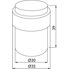 Bodentuerpuffer 3693 TS D.35mm H.39mm ma Dübelmontage TECWERK