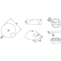 Bodentürstopper 3699 D.70/75mm H.18/22mm VA ma Dübelmontage TECWERK