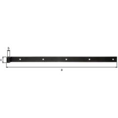 Ladenband B.35mm L.700mm STA schwarz ku.-besch.ger.GAH | 10 Stück