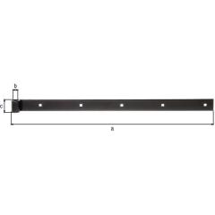 Ladenband B.35mm L.600mm STA schwarz ku.-besch.ger.GAH | 10 Stück