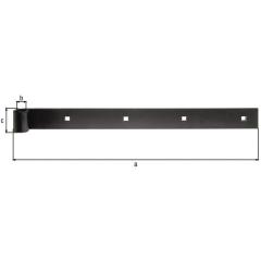 Ladenband B.35mm L.400mm STA schwarz ku.-besch.ger.GAH | 10 Stück