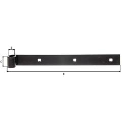 Ladenband B.30mm L.300mm STA schwarz ku.-besch.ger.GAH | 10 Stück