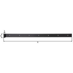 Ladenband B.40mm L.1000mm STA schwarz ku.-besch.ger.GAH | 4 Stück