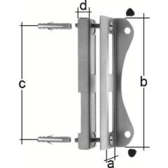 GAH - Schlosskastenanschlag Modell 2392 f.30-mm-Schlosskasten verz.DIN L/R