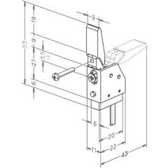 Assa Abloy - Riegelschaltkontakt 878 o. Schließbl. 4 m