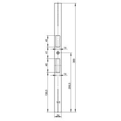 Flachschließbl.VA ma ktg.B.24xL.380mm DIN L/R WILKA