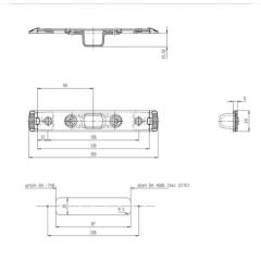 FUHR - Schließteil Bolzenr.U-St.24x5mm L/R VA