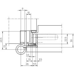 Objektband VARIANT VX 7939/160 FD VA (SW 040) 200 kg 22,5mm DIN L/R