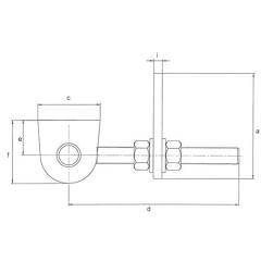 Verstellbares Torband 146x23x55x130x28x50x16x8mm STA roh Btl.GAH