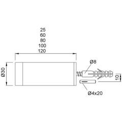 KWS - Wandtürpuffer 2070 VA ma L.60mm