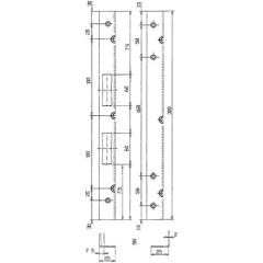 SCHNEGEL - Sicherheitswinkelschließblech L.300mm B.25mm S.2mm VA ma geb.005/3126
