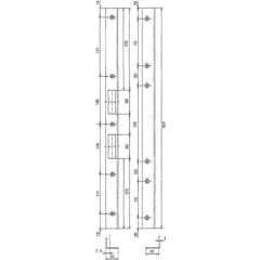 SCHNEGEL - Sicherheitswinkelschließblech L.500mm B.25mm S.3mm STA verz.006/650
