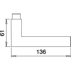 edi - Türdrückerlochteil 168 VA F00/VA ma 4-KT.8 mm DIN rechts /links