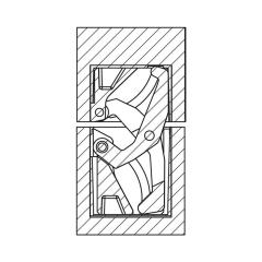 verdecktl.Objektband Hide 3D130-80 vernickelt,glänzend Bandh130mm Bel.-W80kg BSW