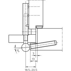 Flügelteil V 0026 WF 3-tlg.VA ma geb.SIMONSWERK