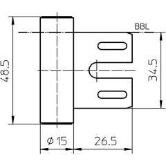 Rahmenteil V 8000 WF VA ma geb.f.3-tlg.Stahlzargen Stand.SIMONSWERK