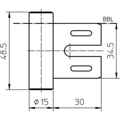 Rahmenteil V 8000 WF VA ma geb.f.3-tlg.Stahlzargen Stand.SIMONSWERK