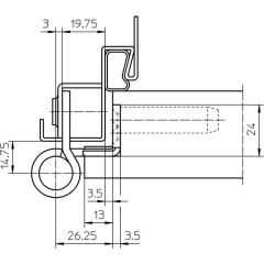 Objektband VARIANT VN 8938/160 U VA ma geb.160kg 22,5mm DIN R gef.Tür SIMONSWERK | 2 Stück