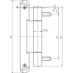 Objektband VARIANT VN 3747/160 Compact VA ma geb.160kg 24mm DIN L/R | 2 Stück
