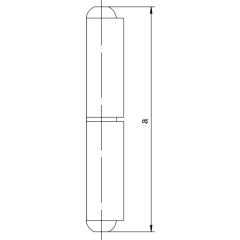 Profilrolle KO 40 Band-L.80mm STA blk Stift-D.8mm SIMONSWERK