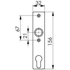 Zylinderkurzschild 427Z VA ma PZ 72mm AMF
