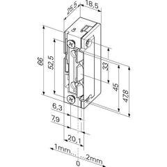 Assa Abloy - Elektrotüröffner 118E.53 ProFix 2 22-42 V AC/DC Stand.DIN L/R m.FaFix