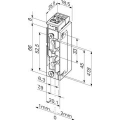 Assa Abloy - Elektrotüröffner 118.63 ProFix 2 10-24 V AC/DC Stand.DIN L/R m.FaFix