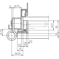 SIMONSWERK - Objektband VARIANT VN 8938/160 U FD VA ma geb.160kg 22,5mm DIN R | 2 Stück
