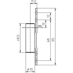 SIMONSWERK - Rahmenteil V 8000 WF ASR STA vern.f.3-tlg.Stahlzargen Aufschraubband